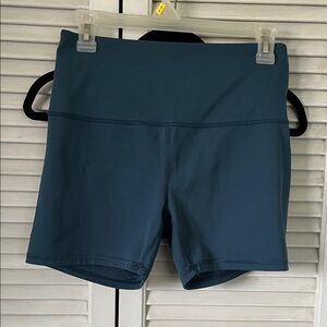 RBX High-Waist Performance Bike Shorts in Deep Teal